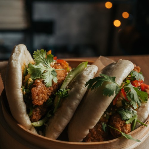 Bao buns z krewetkami